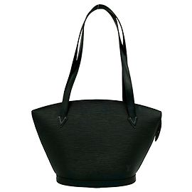 Bolsa Tote Louis Vuitton Saint Jacques em couro Epi Preto