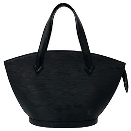 Louis Vuitton Vintage Saint Jacques Epi Leather Handbag Black
