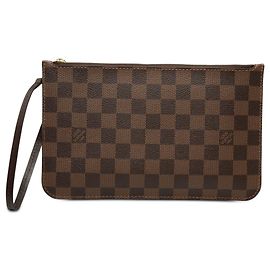 Louis Vuitton Pochette Neverfull Damier Ebene Marrón Castaño