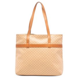 Céline Celine Beige Macadam Coated Canvas Tote Beige