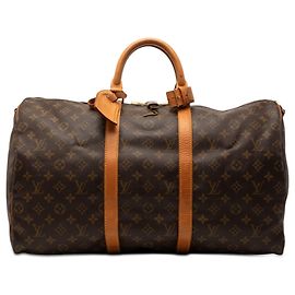 Louis Vuitton Marrom Monogram Keepall Bandouliere 50 Marrom