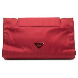 Prada Red Tessuto Pouch Red