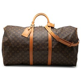 Louis Vuitton Marrom Monogram Keepall Bandouliere 60 Marrom