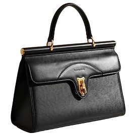 Autre Marque Les Sacs Adam Tokyo Black Textured Leather Top Handle Bag Black