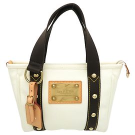 Sac à main Louis Vuitton Antigua Cabas PM Marron Blanc