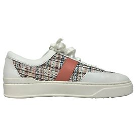 Baskets Stuart Weitzman en cuir multicolore avec accent en tweed Multicolore