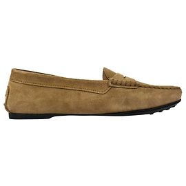 Mocassins Tod's City Gommino en daim marron Marron Rouge
