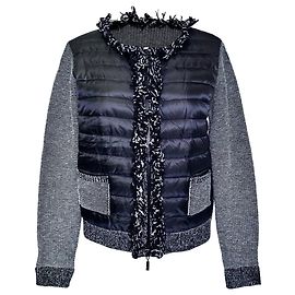 Doudoune Moncler en tweed imprimé multicolore en polyamide Multicolore