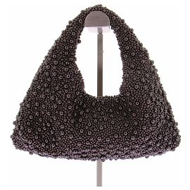 Bolsa de mão de pérolas roxa Massimo Dutti Roxo