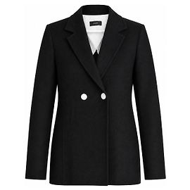 Joseph Black Double-Breasted Wool-Cashmere Blazer Black