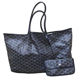 Goyard Saint Louis Monogram Coated Canvas Tote Bag Brown Black