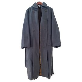 The Row Double-Breasted Wool Coat with Shearling Lining Green