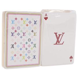 LOUIS VUITTON Multicolor Playing Cards Black White LV Auth 184279M Black White