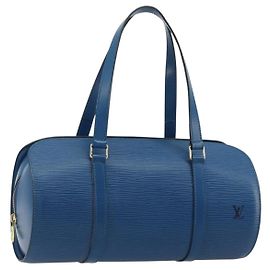 Sac à main LOUIS VUITTON Epi Soufflot Bleu M52225 LV Auth 182665A Bleu