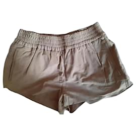 Maje Pantaloncini in pelle color cammello Cammello