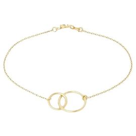 Autre Marque Bracelet Cercles Entrelacés Plaqué Or Doré