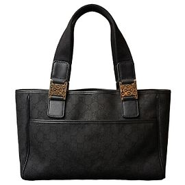 Bolsa Tote Gucci GG Canvas Preto