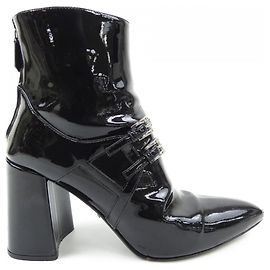 Prada Lederstiefel Schwarz