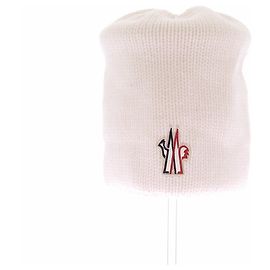 Moncler White Wool Bonnet White