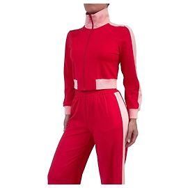 Alice + Olivia Two-Piece Tracksuit Set Pink Red
