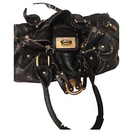 Chloé Paddington Black Grained Leather Handbag Black