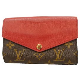 Louis Vuitton Monogram Portefeuille Pallas Compact Wallet Fucsia