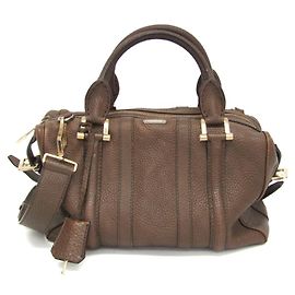 Borsa Boston Small Burberry Marrone