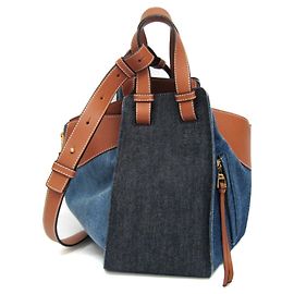 Sac à main Loewe Hammock Small Marron Bleu