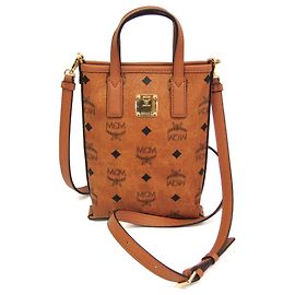Borsa a mano Aren Visetos Cognac MCM Marrone chiaro