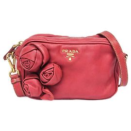 Borsa a tracolla in pelle da donna Prada NAPPA ROSE BP0166 Rosa