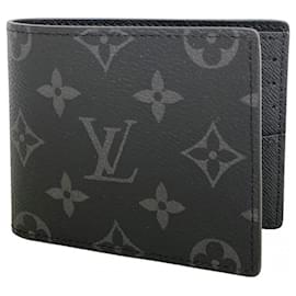 Cartera Slender Louis Vuitton Monogram Eclipse Negro