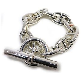 Hermès HERMES Chaine d'Ancre TGM Bracciale Charm Argento