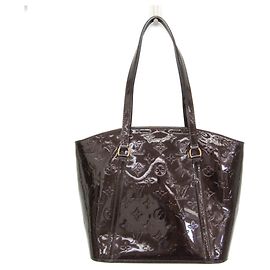 Sac cabas Louis Vuitton Monogram Vernis Avalon MM en Amarante Bordeaux