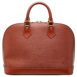 Louis Vuitton Alma PM em couro Epi marrom Marrom