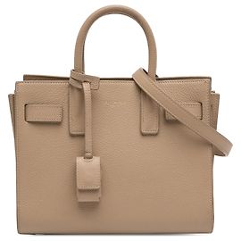 Bolso Sac de Jour de piel de becerro granulada beige Saint Laurent Beige