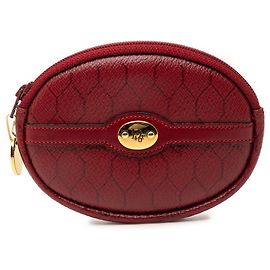 Monedero Dior en lona revestida Red Honeycomb Roja Burdeos