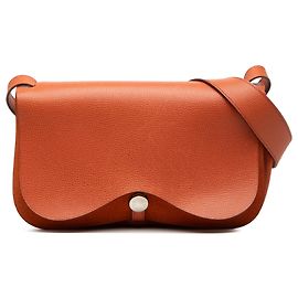 Bolsa Colorado PM em Vache Liege e Toile Laranja Hermès Laranja