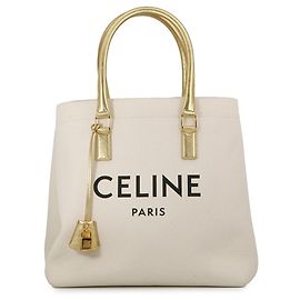 Céline Sac cabas horizontal Celine Écru