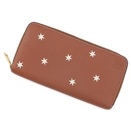Carteira longa de couro marrom Loewe Marrom