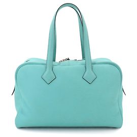 Hermès Hermes Victoria 2 35 Handbag Blue