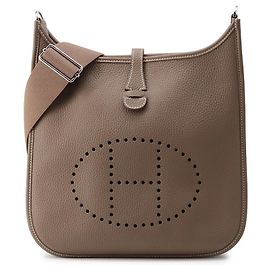 Hermès Bolso de hombro Hermes Evelyne 3 PM Gris pardo