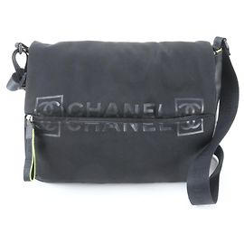 Chanel Sport Line Shoulder Bag Black Yellow