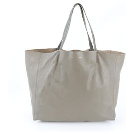 Céline Sac cabas horizontal en cuir Celine Gris
