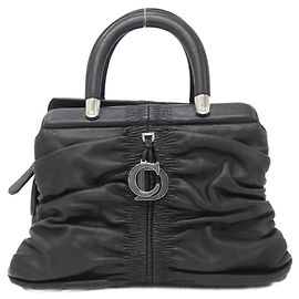 Borsa in pelle nera Christian Dior Nero