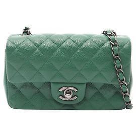 Bolsa de Ombro Chanel Mini Matelassé 20 Verde