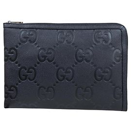 Pochette Jumbo GG Gucci Medium Travel Document Case Noir