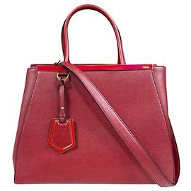 Bolsa de Ombro Fendi Toujours Branco Vermelho
