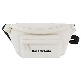 Balenciaga Everyday Logo Gürteltasche Schwarz Aus weiß