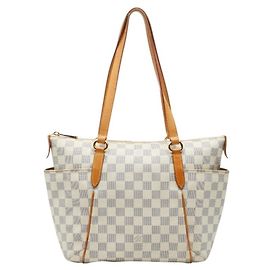 Bolsa Tote Louis Vuitton Damier Azur Totally PM Branco
