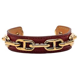 Hermès Hermes Chaine d'Ancre Bangle Red Golden
